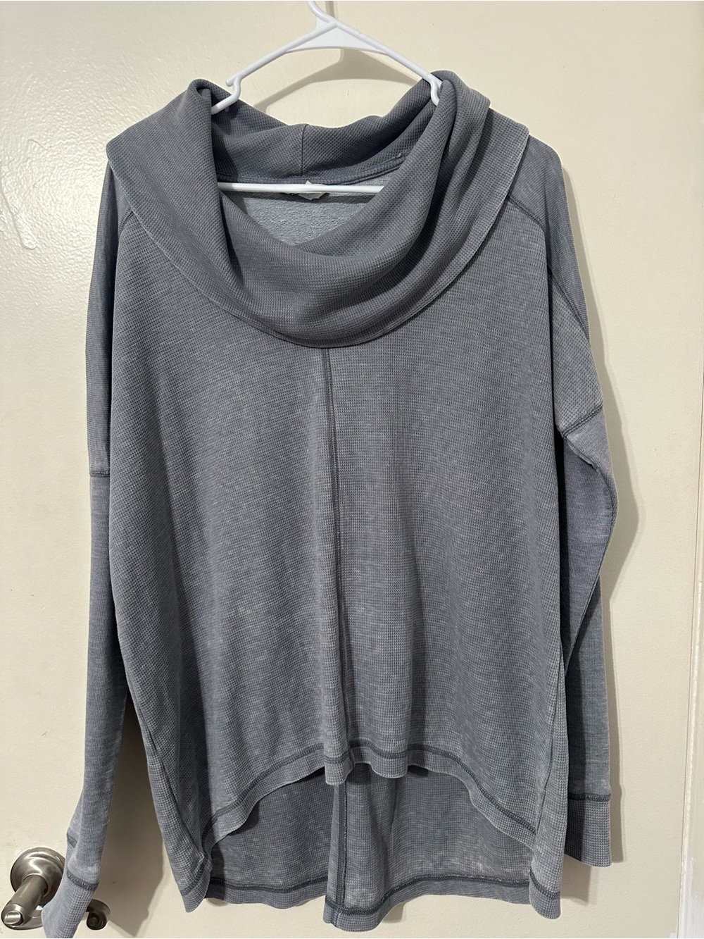 Lucky Brand Gray Cowl Neck Sweater
